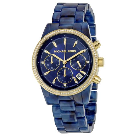 women's blue michael kors watch|michael kors women's oversized watches.